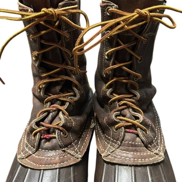 Vintage LL Bean‎ Men\'s Brown Maine Hunting Shoe Duck Boots  Size 9 main image 9